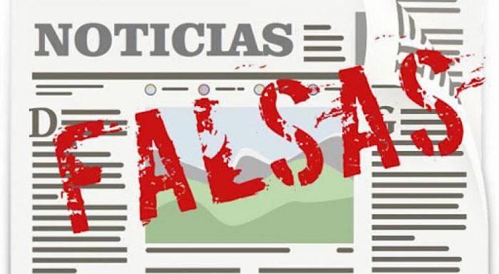 Cartel para noticias falsas