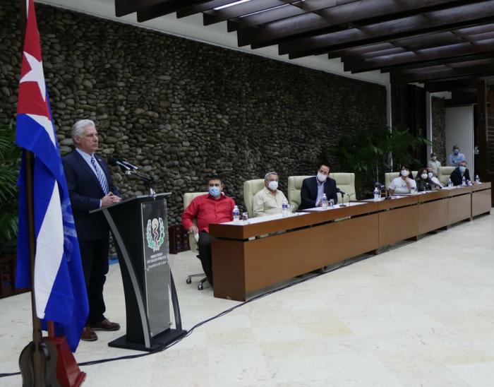 Miguel Díaz-Canel en el acto por el 30 aniversario del CENCEC