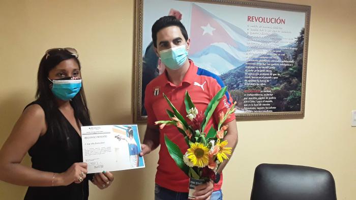 La actuación de Jorge Félix en Tokio fue reconocida por el Gobierno municipal del Cotorro, donde él vive.
