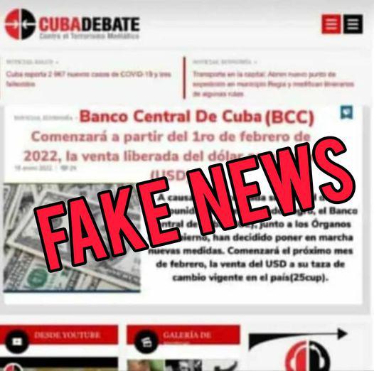Cubadebate y Cadeca desmienten noticia falsa