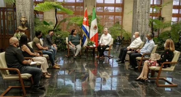 Recibió Díaz-Canel a secretaria general de Morena