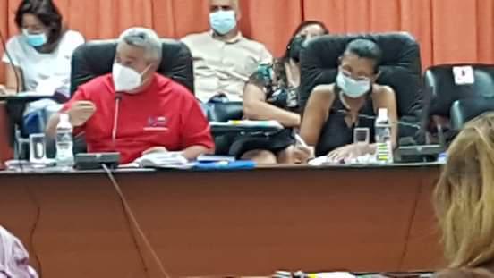 Ulises Guilarte de Nacimiento, miembro del Buró Político y Secretario General de la CTC asistió al Pleno del Sindicato Nacional de los Trabajadores de la Construcción.