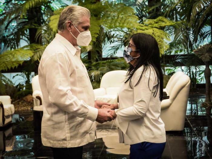Díaz-Canel recibe a la Vicepresidenta Ejecutiva de Venezuela.