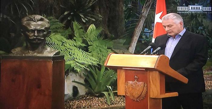 Díaz-Canel se dirige a los representantes a representantes de la sociedad civil cubana