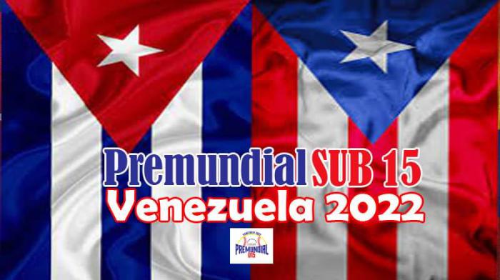 Banderas de Cuba y Puerto Rico, Premundial Sub-15 Venezuela 2022