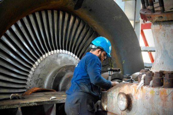 Trabajos de mantenimiento ligero en el bloque uno, y un proceso de reparación parcial capitalizable, en el bloque dos, en la Central Termoeléctrica Lidio Ramón Pérez de Felton, en el municipio de Mayarí, provincia de Holguín, Cuba, el 16 de junio de 2022.