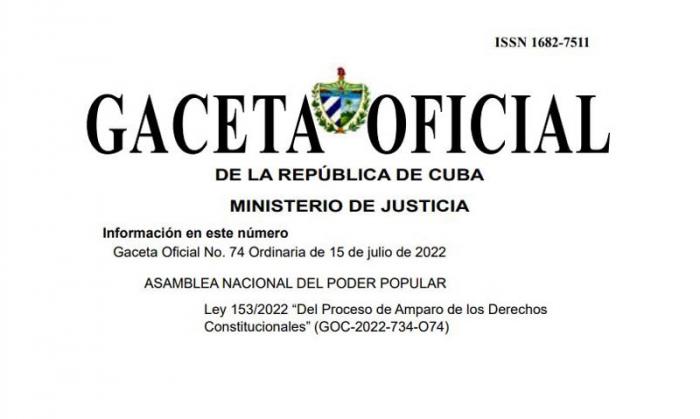 Gaceta oficial sobre Derechos constitucionales