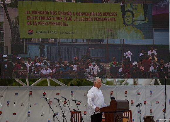 Díaz-Canel en acto por el 26 de Julio