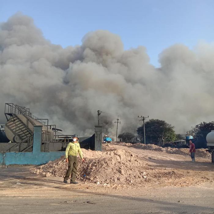 Incendio en Base de Supertanqueros de Matanzas
