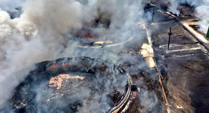Incendio en Base de Supertanqueros de Matanzas