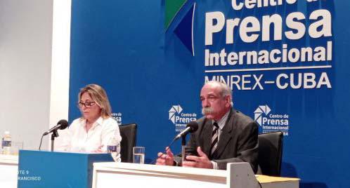 Conferencia de prensa sobre el proceso de búsqueda e identificación de las personas desaparecidas en el incendio de grandes proporciones en la base de supertanqueros de Matanzas, el pasado 5 de agosto.