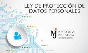 Cartel del Ministerio de Justicia sobre la ley de protección de datos personales