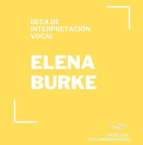 Cartel de la beca de interpretación vocal Elena Burke