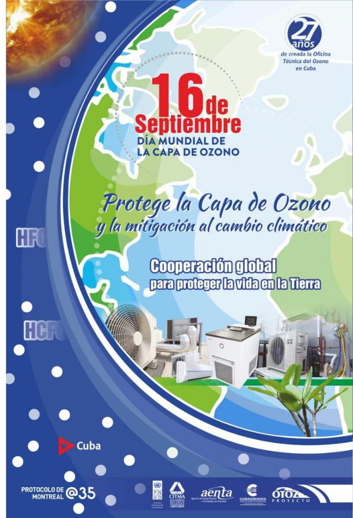 Afiche por el día mundial para la protección de la capa de ozono 2022