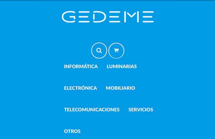 Tienda de GEDEME con venta de celulares y otros productos en moneda nacional