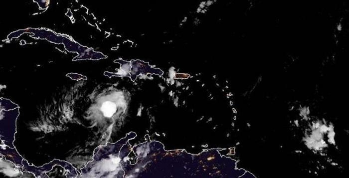 Imagen de la tormenta tropical Ian avanzando hacia Cuba