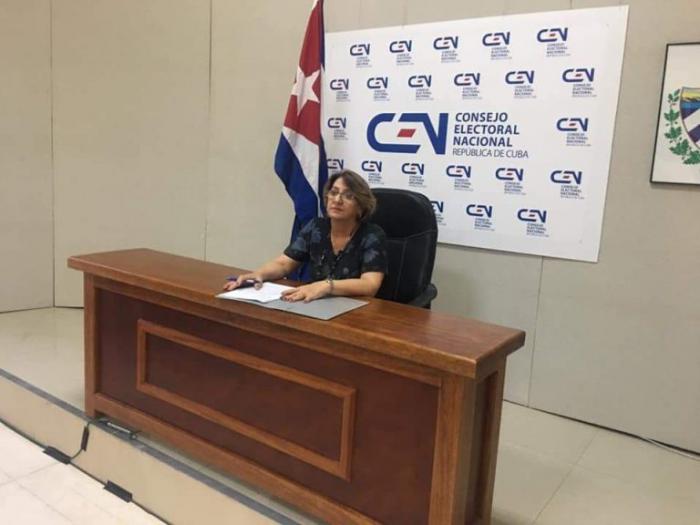 Presidenta del Consejo Electoral Nacional, Alina Balseiro Gutiérrez