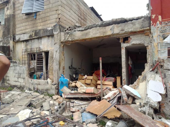 Edificio afectado por la explosión