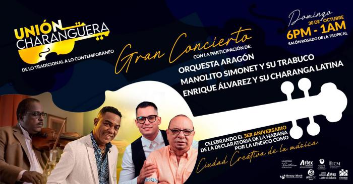 Cartel del encuentro con algunos músicos cubanos