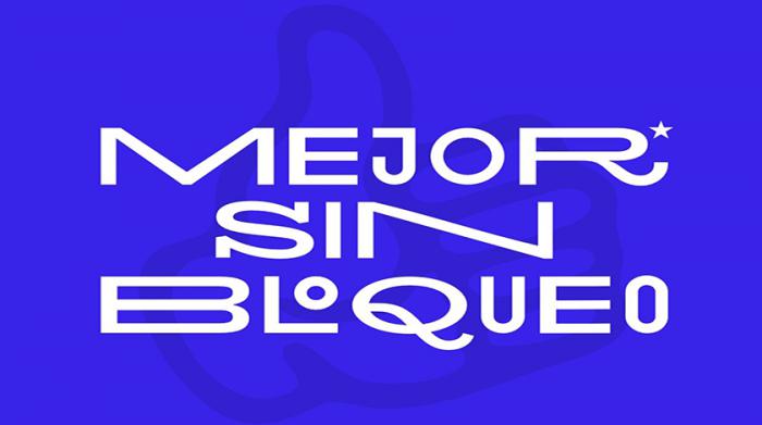 Cartel que dice Mejor sin bloqueo