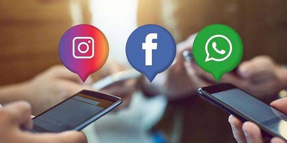 Redes sociales Instagram, Facebook, WhatsApp