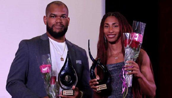 El judoca Andy Granda y la canoísta Yarisleydi Cirilo