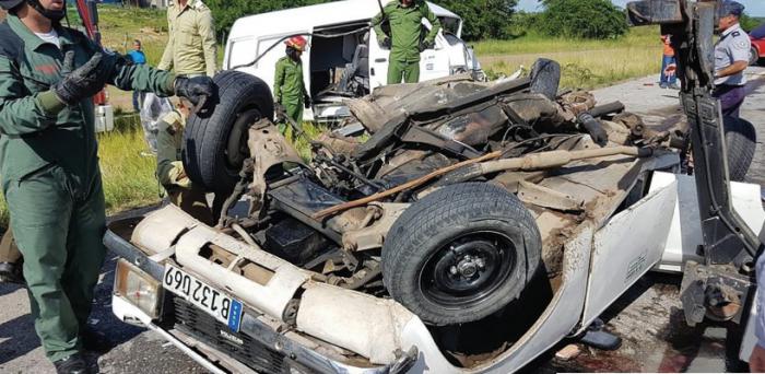 Accidente en la vía