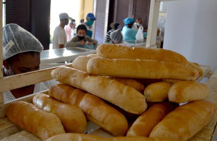 Pan en una panadería