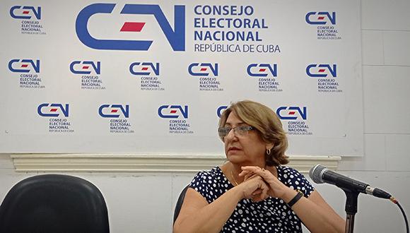 Alina Balseiro, presidenta del Consejo Electoral Nacional