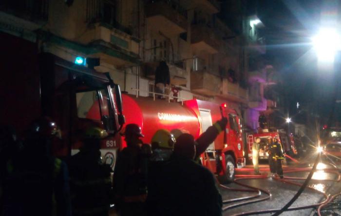 Incendio en vivienda en Centro Habana
