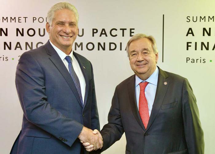 Se reúne Díaz-Canel con directivos del Sistema de Naciones Unidas
