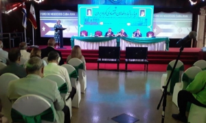 Foro de Negocios celebrado con representes del sector empresarial de ambos países.