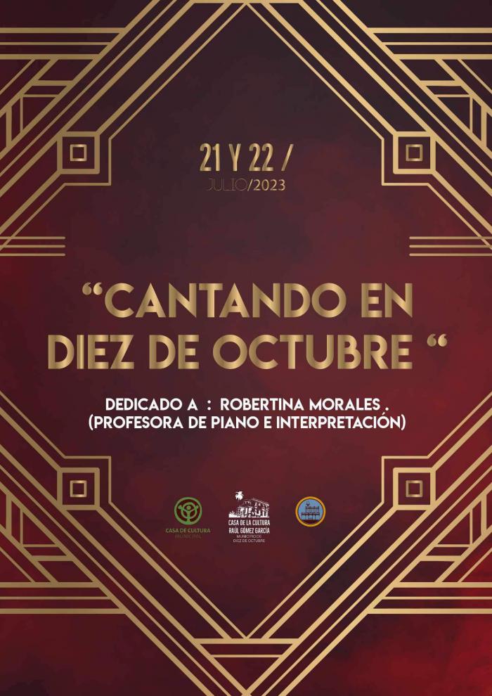Cartel del evento Cantando en Diez de Octubre