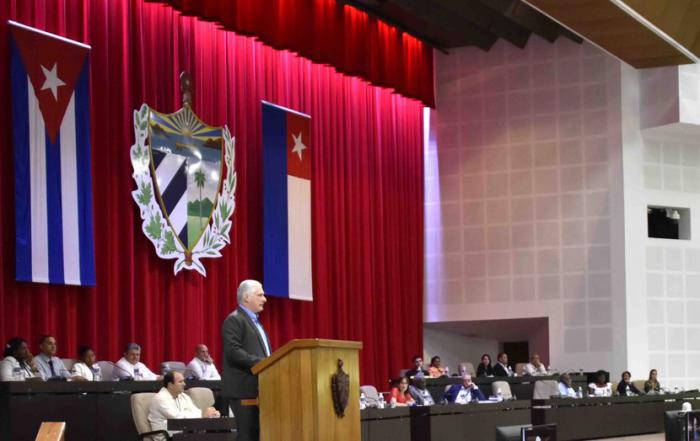 Miguel Díaz-Canel en discurso de clausura del Primer Periodo Ordinario de Sesiones de la X Legislatura de la Asamblea Nacional del Poder Popular