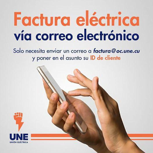 Cartel de Factura eléctrica vía correo electrónico