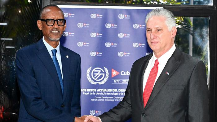 Díaz-Canel se reúne con Presidente de Ruanda