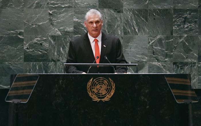 Intervino Presidente cubano en Cumbre de ODS en Naciones Unidas