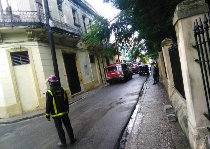 Derrumbe ocurrido en La Habana Vieja