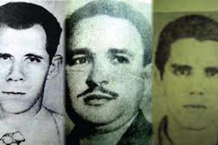Los jóvenes Ángel Ameijeiras (Machaco), Pedro Gutiérrez y Rogelio Perea (Rogito) 