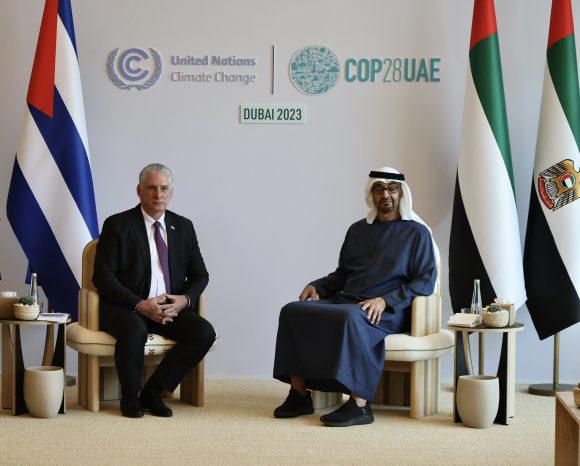 Díaz-Canel sostiene conversaciones oficiales con presidente de Emiratos Árabes