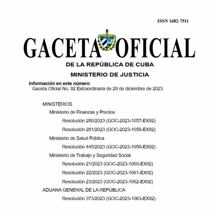 Gaceta oficial