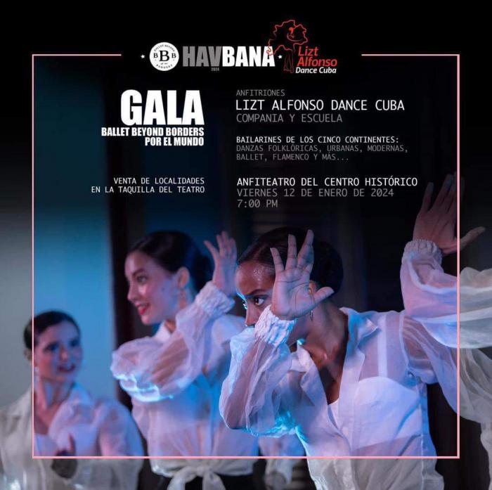 Cartel de la Gala de Lizt Alfonso Dance Cuba en el Anfiteatro de La Habana