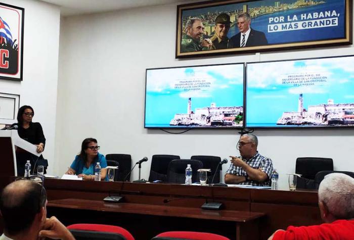 Reunión de trabajo por el aniversario 505 de La Habana.