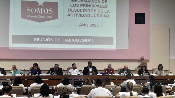 Reunión resumen año judicial 2023 de los Tribunales Populares La Habana