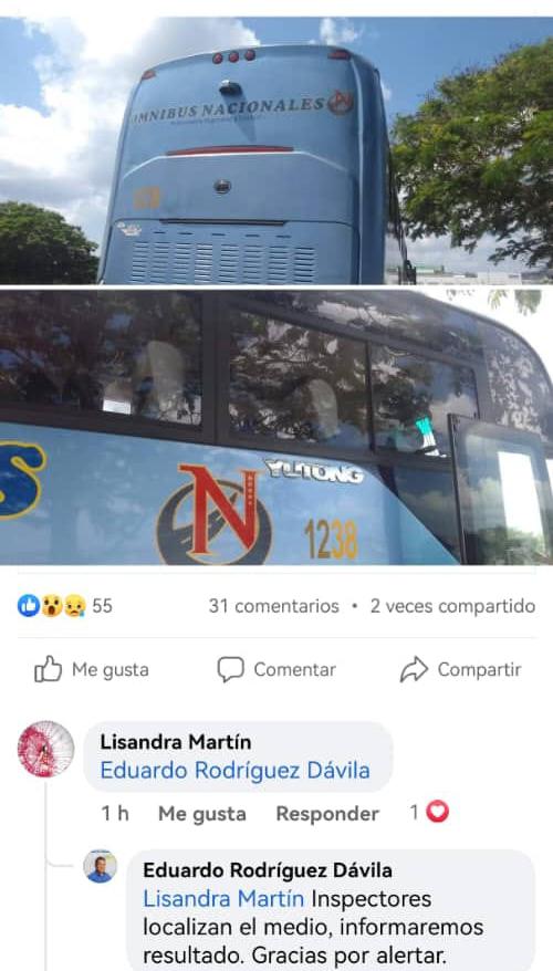 Denuncia del ministro de transporte