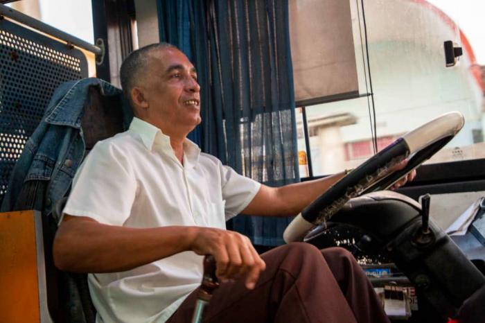 Delfín maneja la guagua