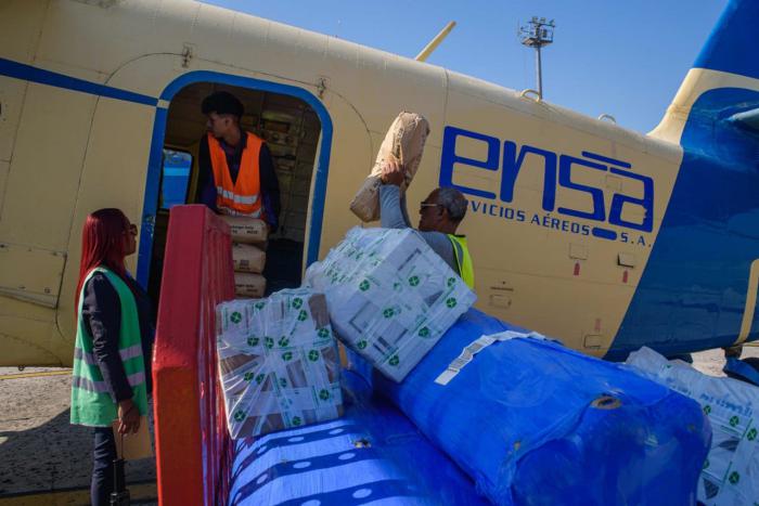 Avión de la Empresa Nacional de Servicios Aéreos ENSA