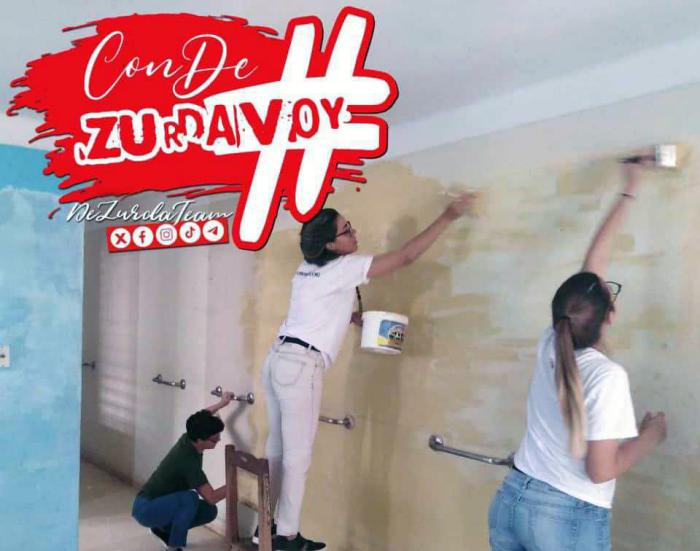 Trabajo voluntario realizado por el Proyecto DeZurdaTeam,en el Hogar de Combatientes de la Revolución Cubana.