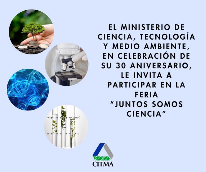 Cartel de la Feria Juntos somos ciencia