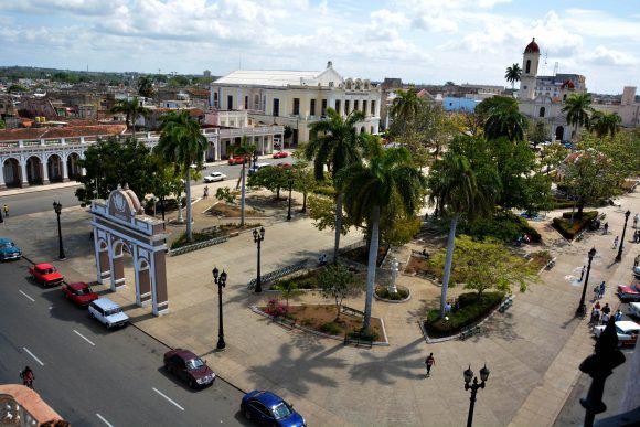 Parque Martí, en la ciudad de Cienfuegos